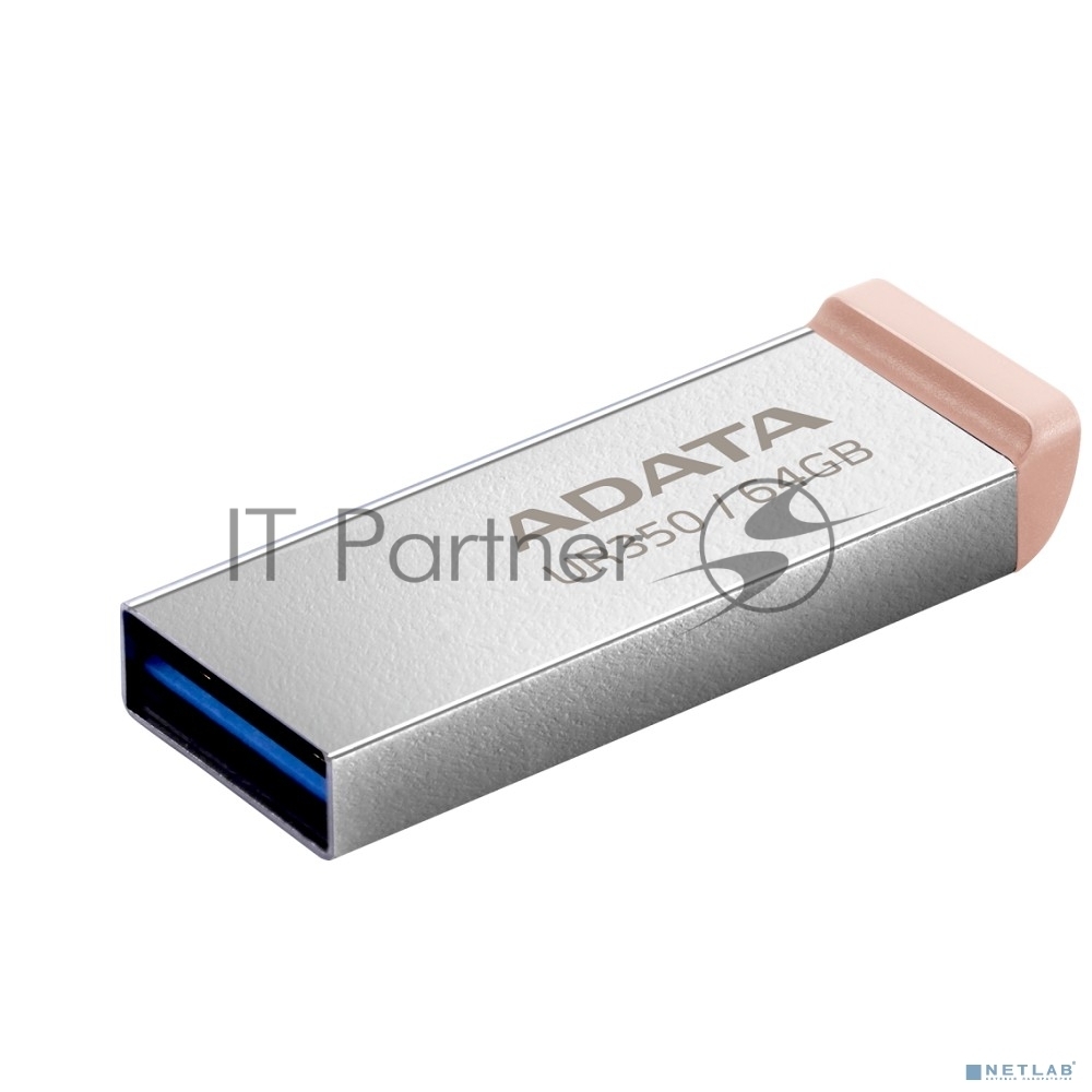USB накопитель ADATA - UR350, USB Type A (USB 3.2 Gen 1), 64 ГБ, read speed-100MB/s, цвет коричневый, UR350-64G-RSR/BG