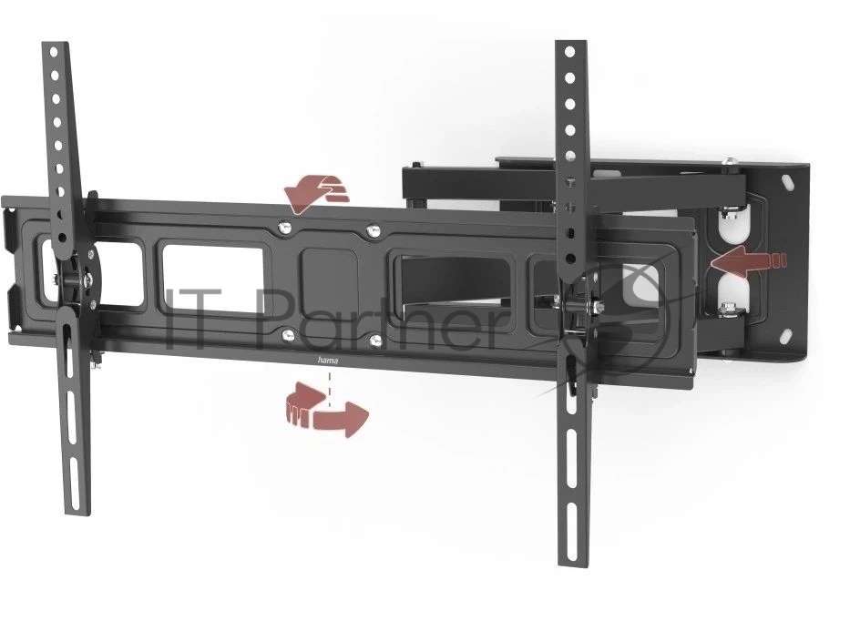 Кронштейн для телевизора Hama 00220831 черный 32"-84" макс.50кг настенный поворотно-выдвижной и наклонный