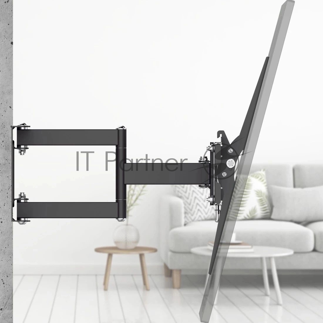 Кронштейн для телевизора Hama 00220831 черный 32"-84" макс.50кг настенный поворотно-выдвижной и наклонный