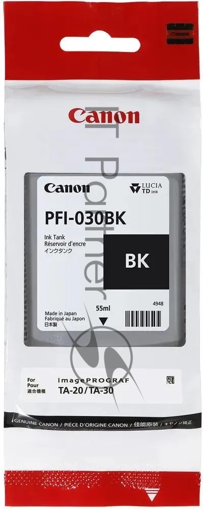 3488C001AA - Чернила, Canon, Ink Tank PFI-030 Matte Black, 3488C001AA, для imagePROGRAF TA-20/TA-30, TM-240/TM-340, 55 мл