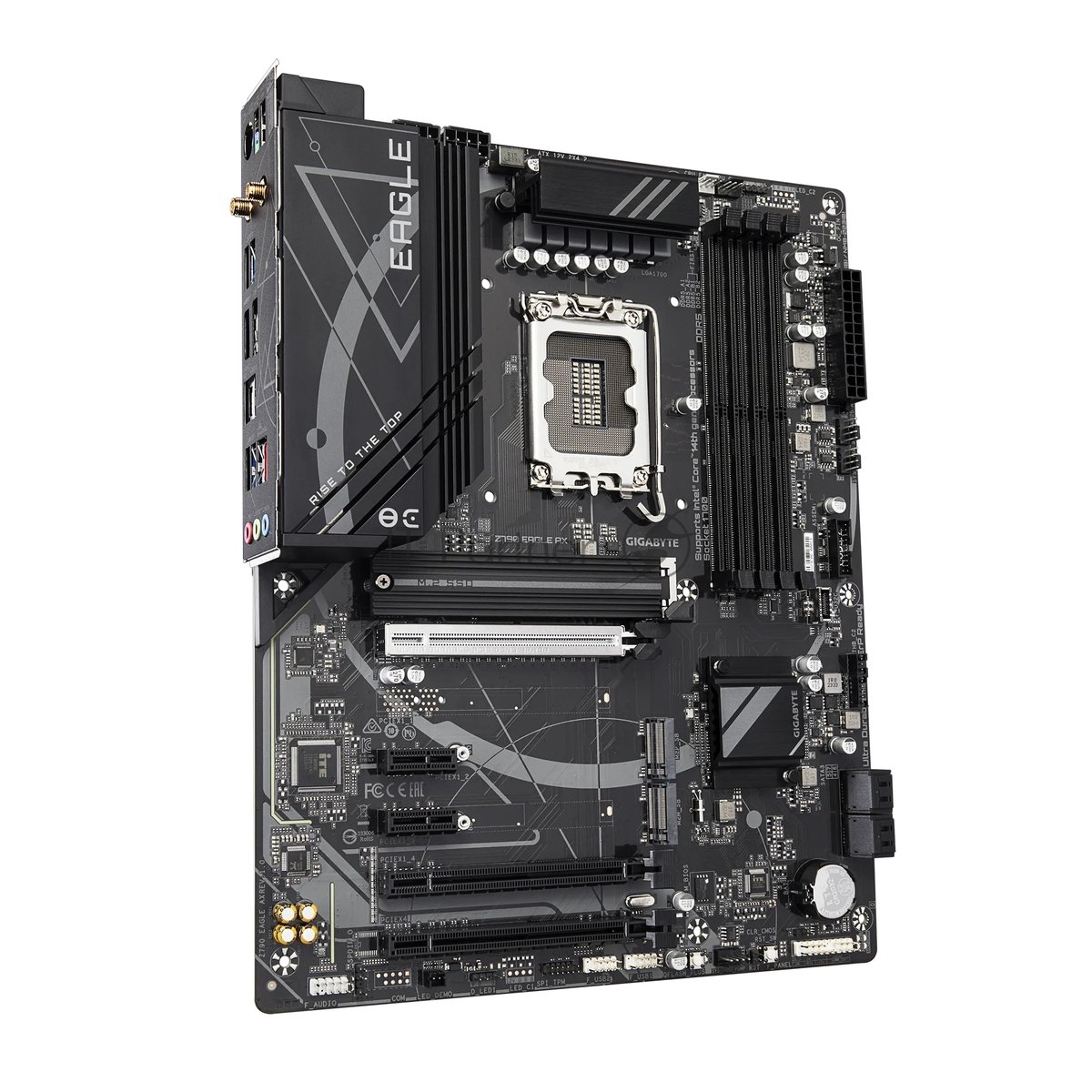 Материнская плата GIGABYTE Z790 EAGLE AX, LGA1700, Intel Z790, 4xDDR5, 4xSATA, 3xM.2, 1xPCIe 5.0 x16, DisplayPort, HDMI, 1x2.5Gb LAN, USB Type-C, 3x3.5 мм, 7.1, ATX