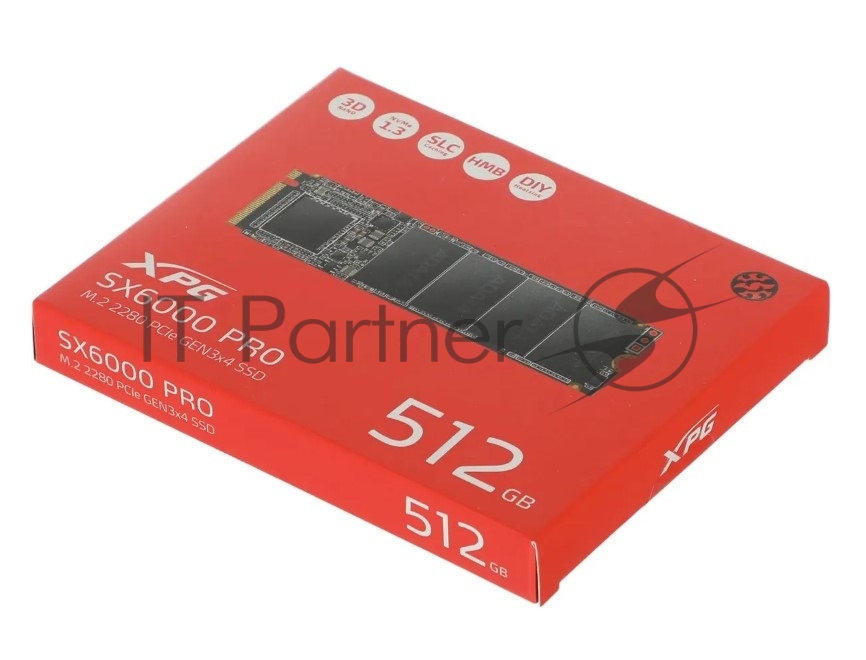 Накопитель SSD ADATA XPG GAMMIX S70 BLADE, 512Gb, PCIe 4.0 x4, M.2 2280, NVMe, R/W 7200/2600, с радиатором