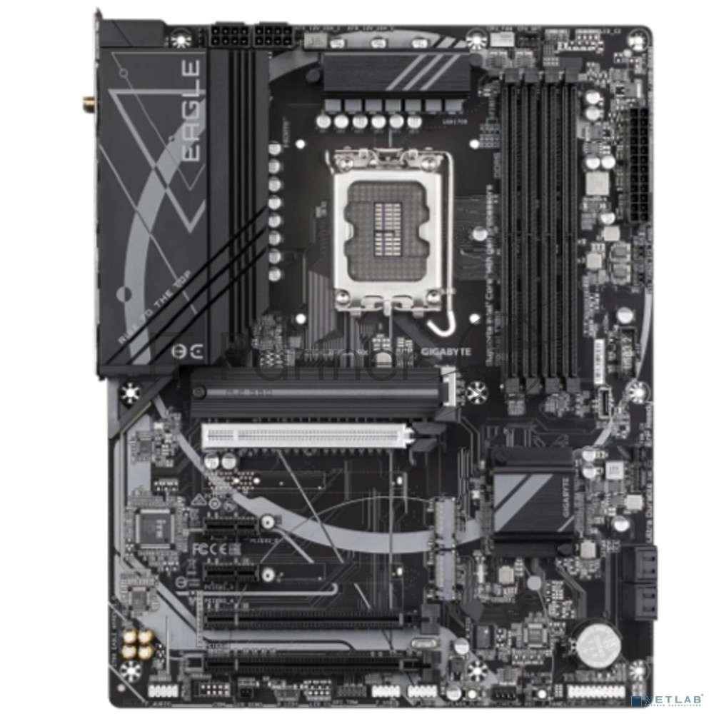Материнская плата GIGABYTE Z790 EAGLE AX, LGA1700, Intel Z790, 4xDDR5, 4xSATA, 3xM.2, 1xPCIe 5.0 x16, DisplayPort, HDMI, 1x2.5Gb LAN, USB Type-C, 3x3.5 мм, 7.1, ATX