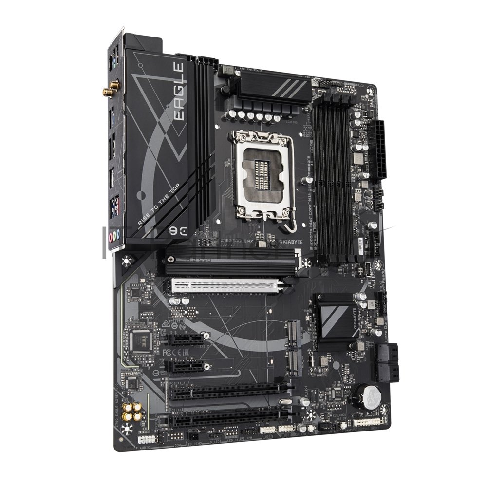 Материнская плата GIGABYTE Z790 EAGLE AX, LGA1700, Intel Z790, 4xDDR5, 4xSATA, 3xM.2, 1xPCIe 5.0 x16, DisplayPort, HDMI, 1x2.5Gb LAN, USB Type-C, 3x3.5 мм, 7.1, ATX
