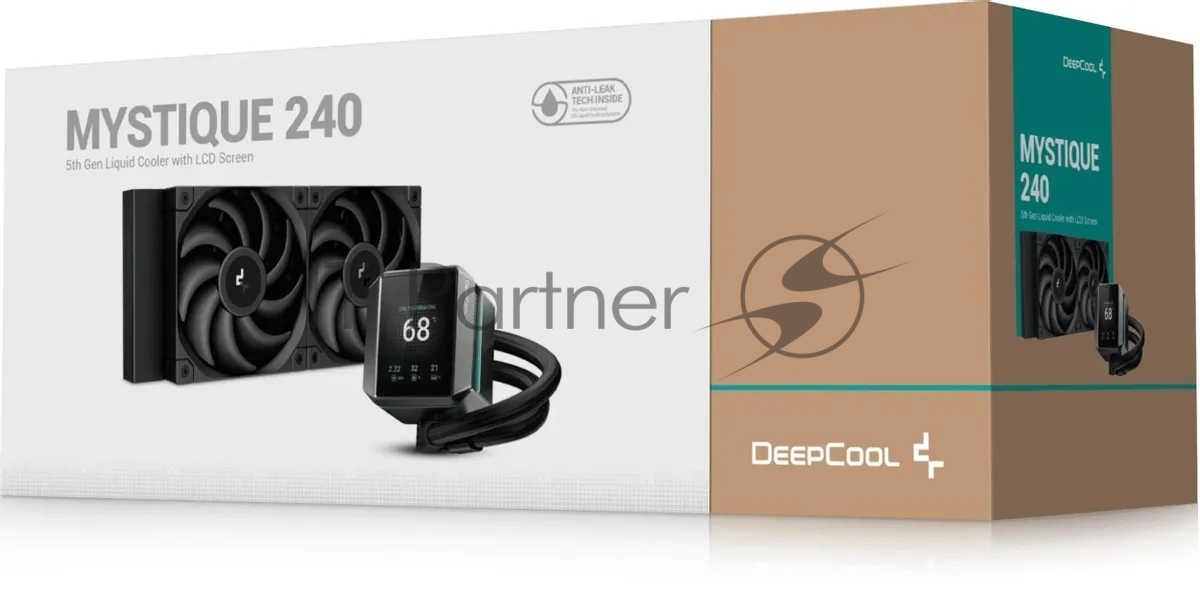 Система жидкостного охлаждения DEEPCOOL MYSTIQUE 240 ARGb черный, 120 мм, алюминий, 2150 об/мин, 36.49 дБ, 4 pin, 280 Вт