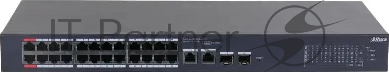 Коммутатор Dahua DH-CS4226-24ET-240, 2×1 Гбит/с + 2×1 Гбит/с Combo, управляемый