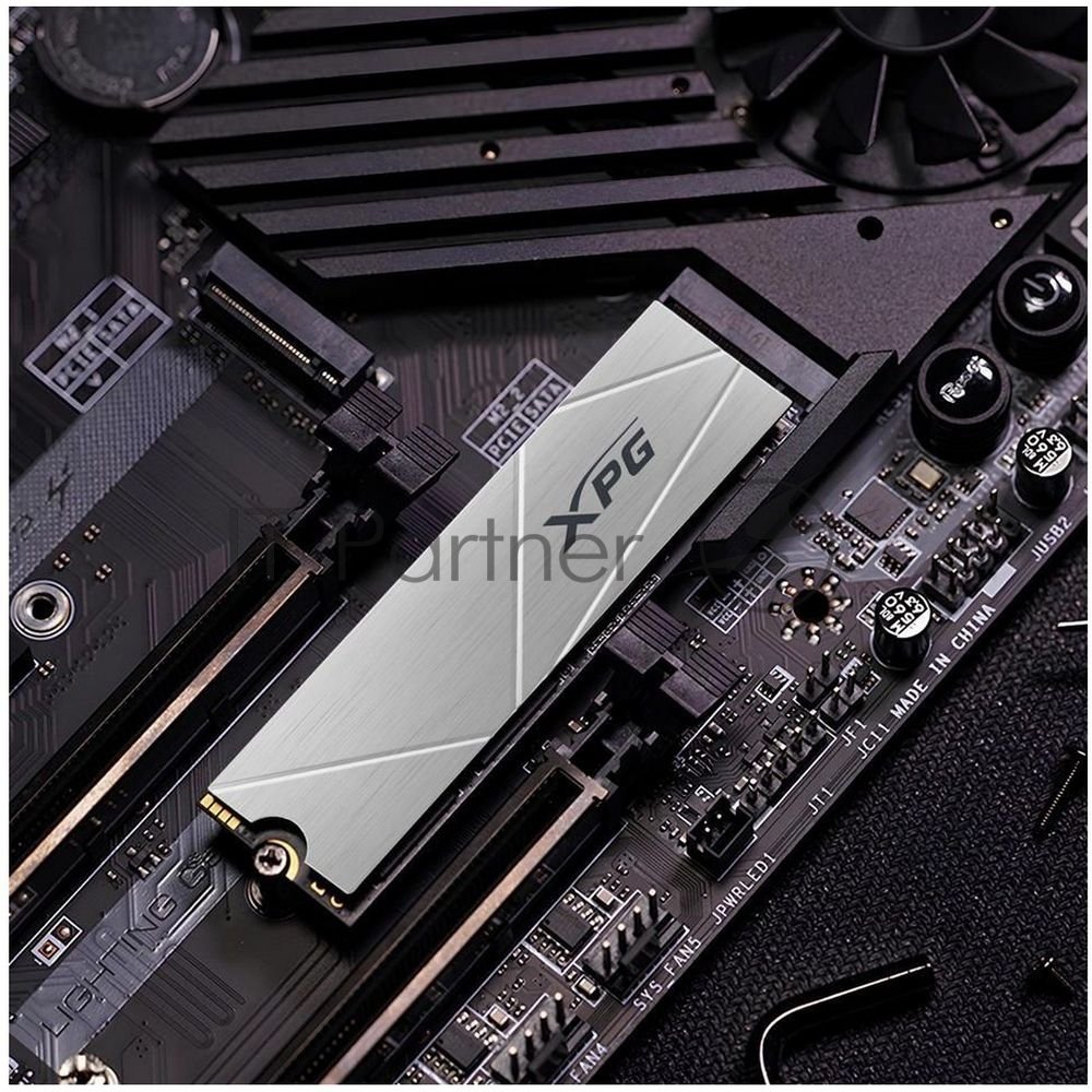 Накопитель SSD ADATA XPG GAMMIX S60, 2Tb, PCIe 4.0 x4, M.2 2280, NVMe, R/W 5000/4200, с радиатором
