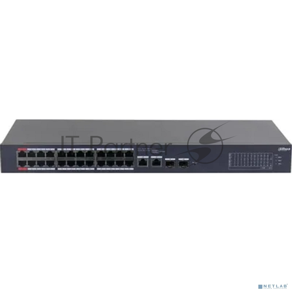 Коммутатор Dahua DH-CS4226-24ET-240, 2×1 Гбит/с + 2×1 Гбит/с Combo, управляемый