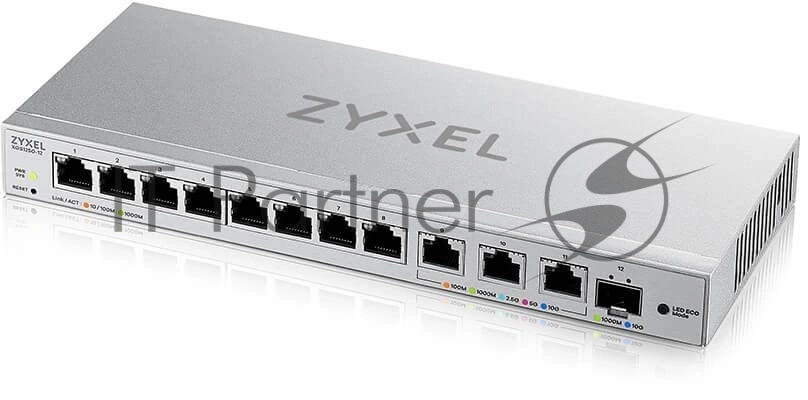 Коммутатор Zyxel XGS1250-12, 8х1 Гбит/сек, 4х10 Гбит/сек, управляемый