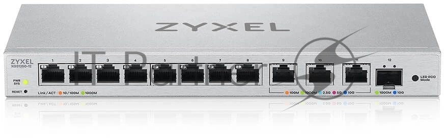 Коммутатор Zyxel XGS1250-12, 8х1 Гбит/сек, 4х10 Гбит/сек, управляемый