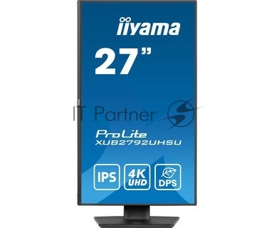 Монитор 27" iiyama ProLite XUB2792UHSU-B6 IPS 3840x2160, 60 Гц, 4 мс, 16:9, 350 кд/м², 1xHDMI, 1xDP, черный