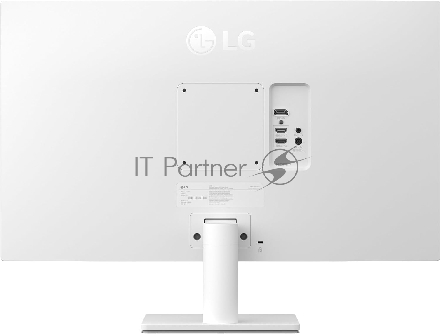 Монитор 27" LG UltraFine 27US500-W IPS 3840x2160 (4K UHD), 60 Гц, 5 мс, 16:9, HDR10, 300 кд/м², HDMI (x2), DisplayPort, Flicker Free, Low Blue Light, трехсторонний безрамочный дизайн, белый