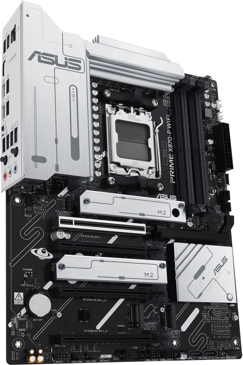Материнская плата ASUS PRIME X870-P WIFI, AM5, AMD X870, 4xDDR5, 2xSATA, 4xM.2, 1xPCI-E 5.0 x16, 2xPCI-E 4.0 x1, 1xHDMI, 2xUSB-C, 1x 2.5Gb LAN, 4xUSB-A 3.2 Gen 1, 1xUSB-A 3.2 Gen 2, 4xUSB-A 2.0, 3x3.5 мм, 7.1, 1xWi-Fi 7, ATX