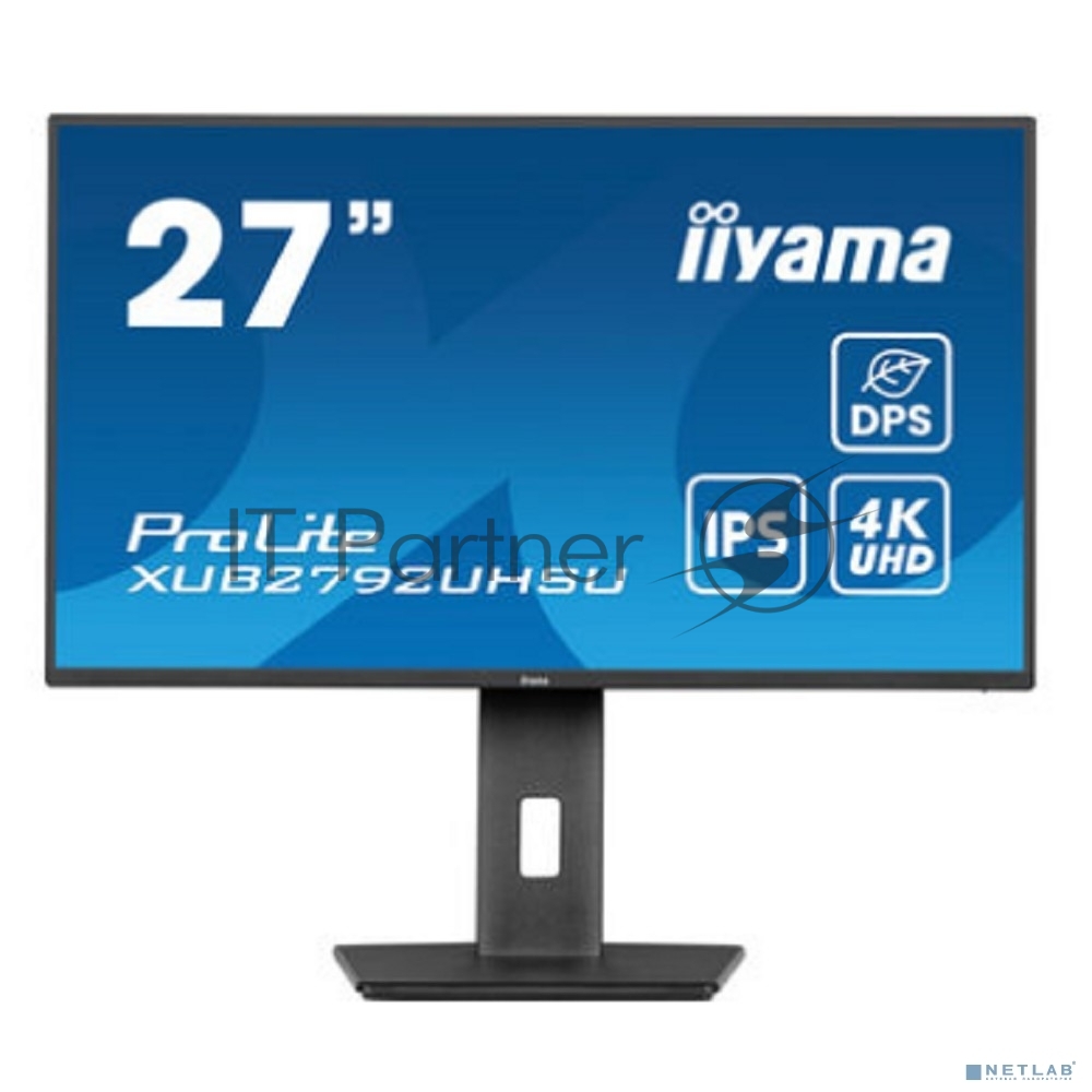 Монитор 27" iiyama ProLite XUB2792UHSU-B6 IPS 3840x2160, 60 Гц, 4 мс, 16:9, 350 кд/м², 1xHDMI, 1xDP, черный