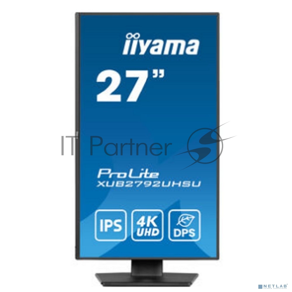 Монитор 27" iiyama ProLite XUB2792UHSU-B6 IPS 3840x2160, 60 Гц, 4 мс, 16:9, 350 кд/м², 1xHDMI, 1xDP, черный