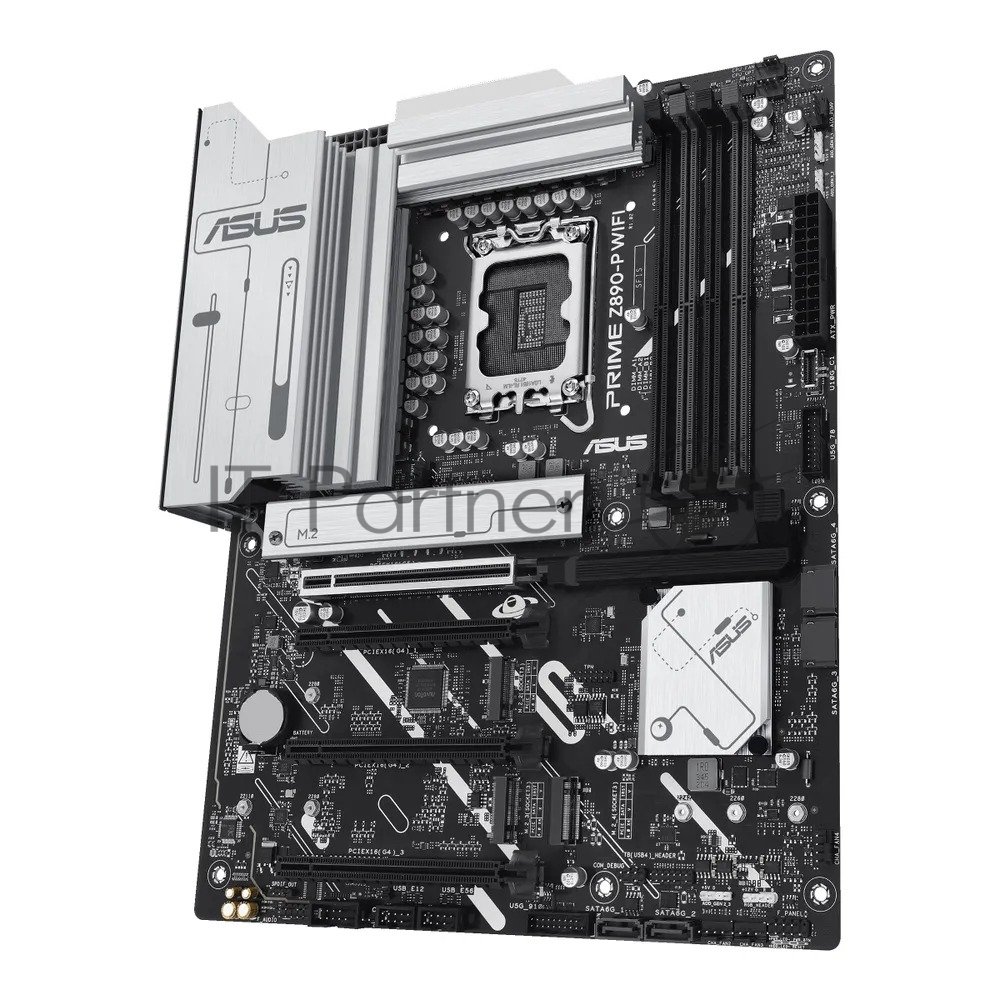 Материнская плата ASUS PRIME Z890-P WIFI, LGA1851, Intel Z890, 4xDDR5, 4xSATA, 4xM.2, 1xPCIe 5.0 x16, DisplayPort, HDMI, USB Type-C, 1x2.5Gb LAN, Thunderbolt, 3x3.5 мм, 7.1, ATX