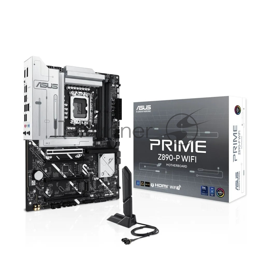 Материнская плата ASUS PRIME Z890-P WIFI, LGA1851, Intel Z890, 4xDDR5, 4xSATA, 4xM.2, 1xPCIe 5.0 x16, DisplayPort, HDMI, USB Type-C, 1x2.5Gb LAN, Thunderbolt, 3x3.5 мм, 7.1, ATX