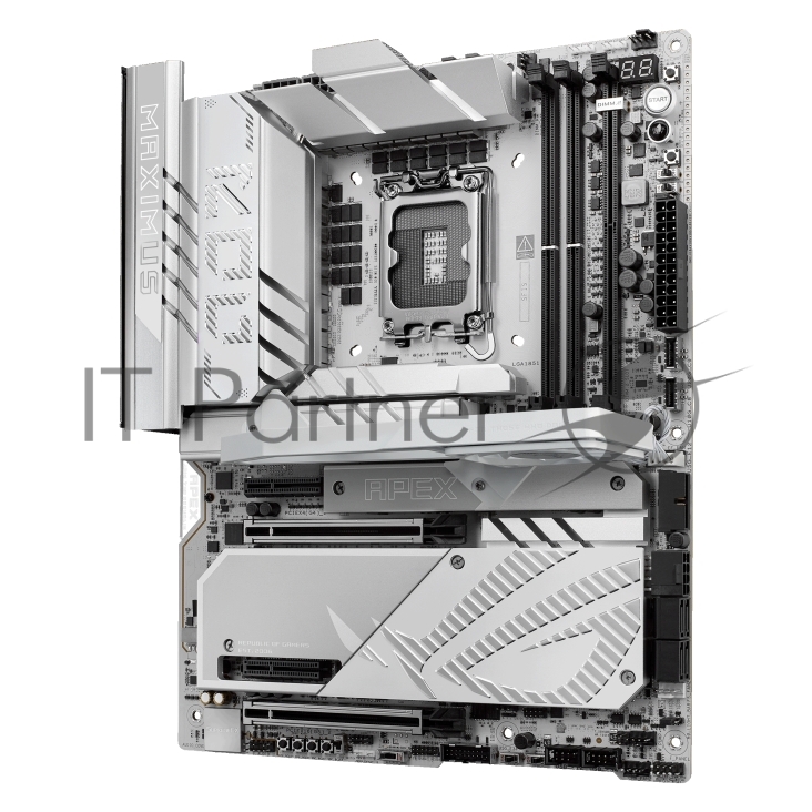 Материнская плата ASUS ROG MAXIMUS Z890 APEX, LGA 1851, Intel Z890, 2xDDR5, 4xSATA, 4xM.2, 1xPCIe 5.0 x16, 1xPCIe 5.0 x8, 2xUSB-C Thunderbolt 4, 1xUSB-C 20Gbps, 4xUSB-A 10Gbps, 4xUSB-A 5Gbps, 1x 5Gb LAN, 2x3.5 мм, 7.1, ATX