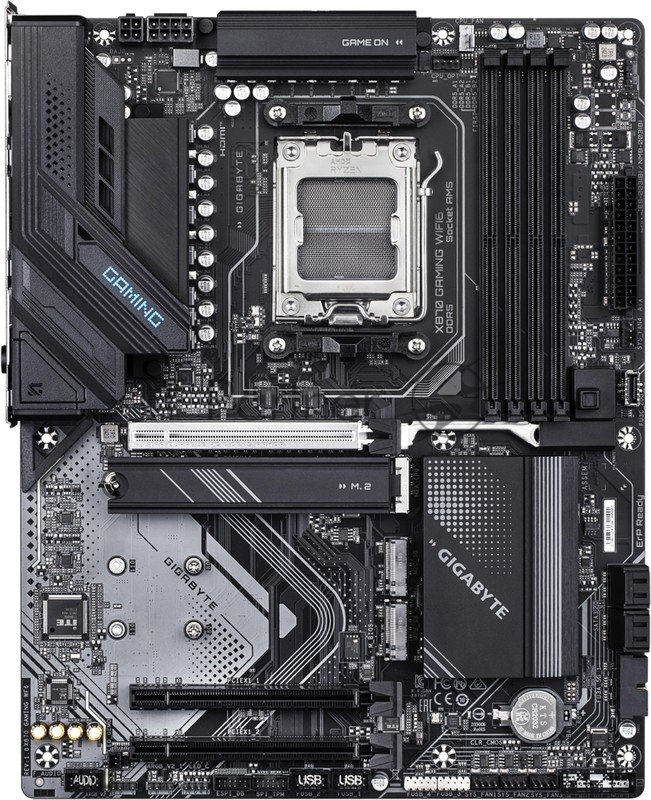 Материнская плата Gigabyte X870 GAMING WIFI6, AM5, AMD X870, 4xDDR5, 4xSATA, 3xM.2, 1xPCIe 5.0 x16, 2xPCIe 3.0 x1, HDMI, 1x2.5Gb LAN, USB Type-C, 3x3.5 мм, 7.1, ATX