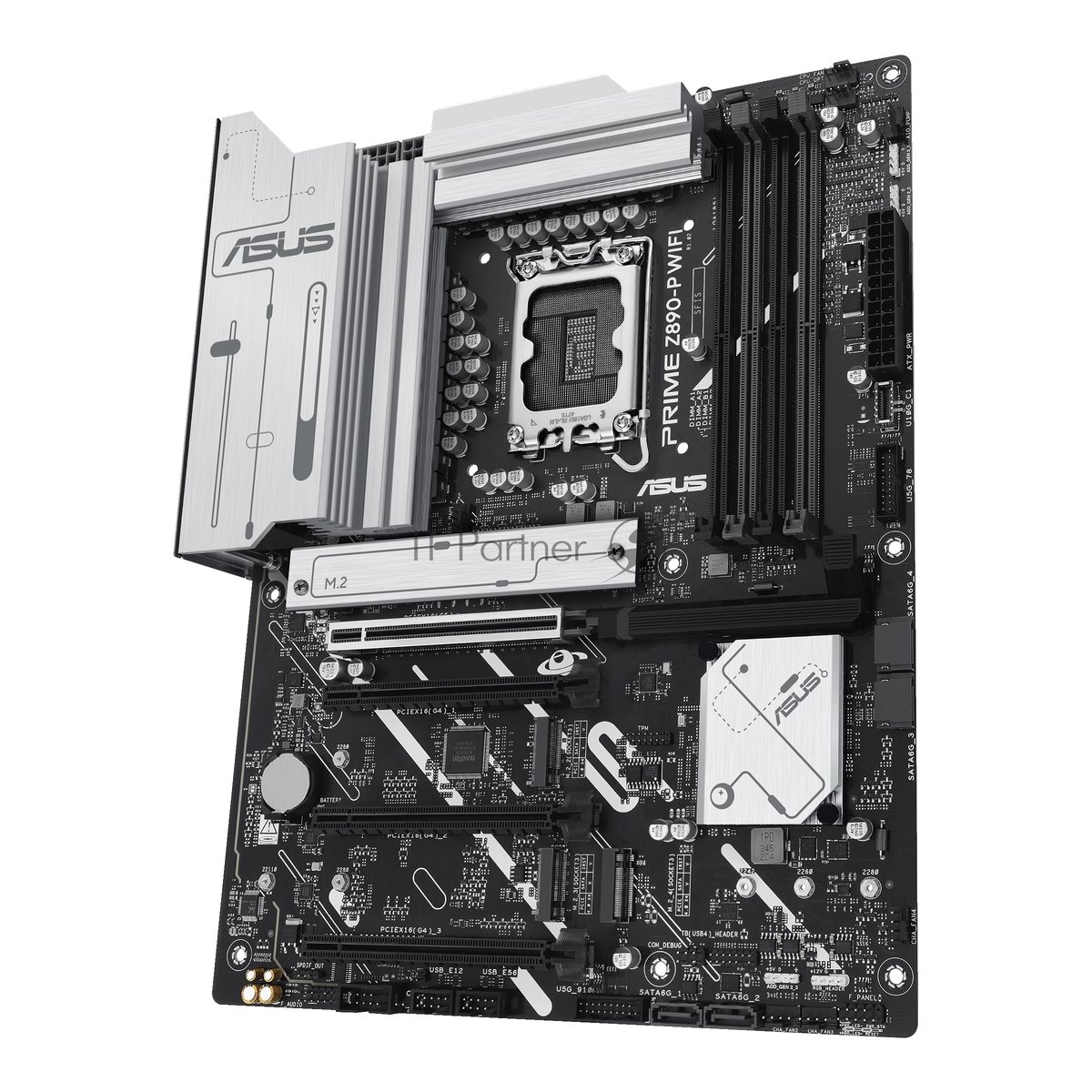 Материнская плата ASUS PRIME Z890-P WIFI, LGA1851, Intel Z890, 4xDDR5, 4xSATA, 4xM.2, 1xPCIe 5.0 x16, DisplayPort, HDMI, USB Type-C, 1x2.5Gb LAN, Thunderbolt, 3x3.5 мм, 7.1, ATX