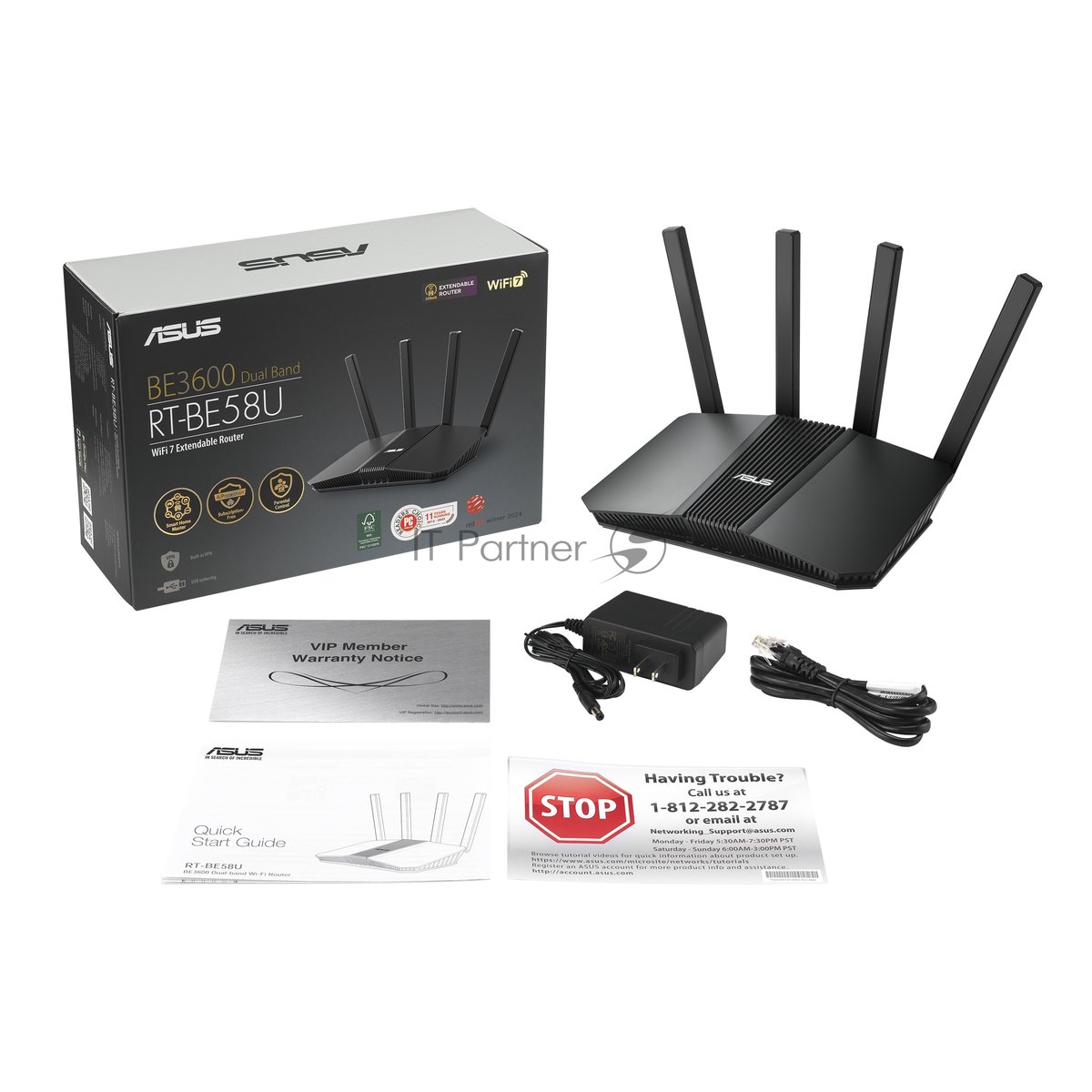 Роутер беспроводной Asus RT-BE58U BE3600 100/1000/2500BASE-T черный