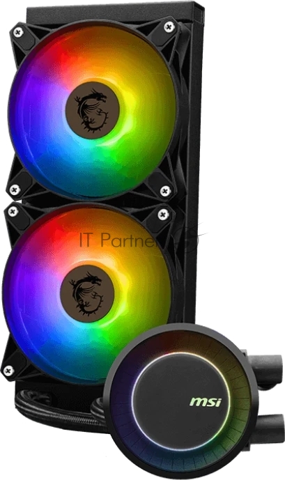 Система жидкостного охлаждения MSI MAG CORELIQUID E240 2x ARGB Fan LGA 1200/1700 AM5/AM4 (306-7ZW5E17-C24)