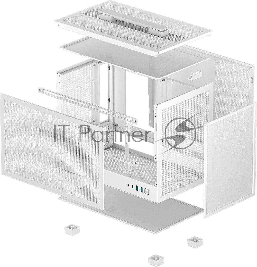 Корпус Deepcool CH160 MESH WH без БП, белый, MINI-ITX (R-CH160-WHNMI0-G-1)