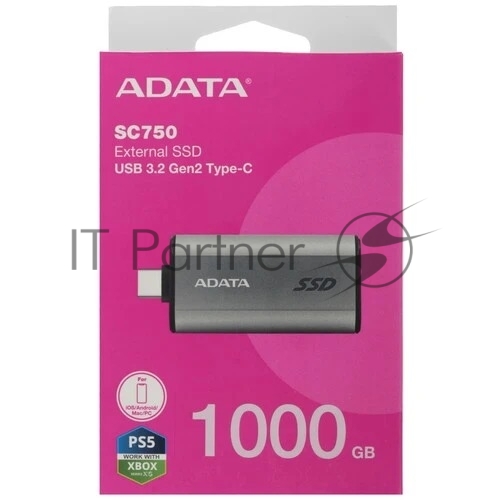 Внешний SSD A-DATA SC750-1000G-CCBK, 1TB, USB 3.2 Gen2 Type-C