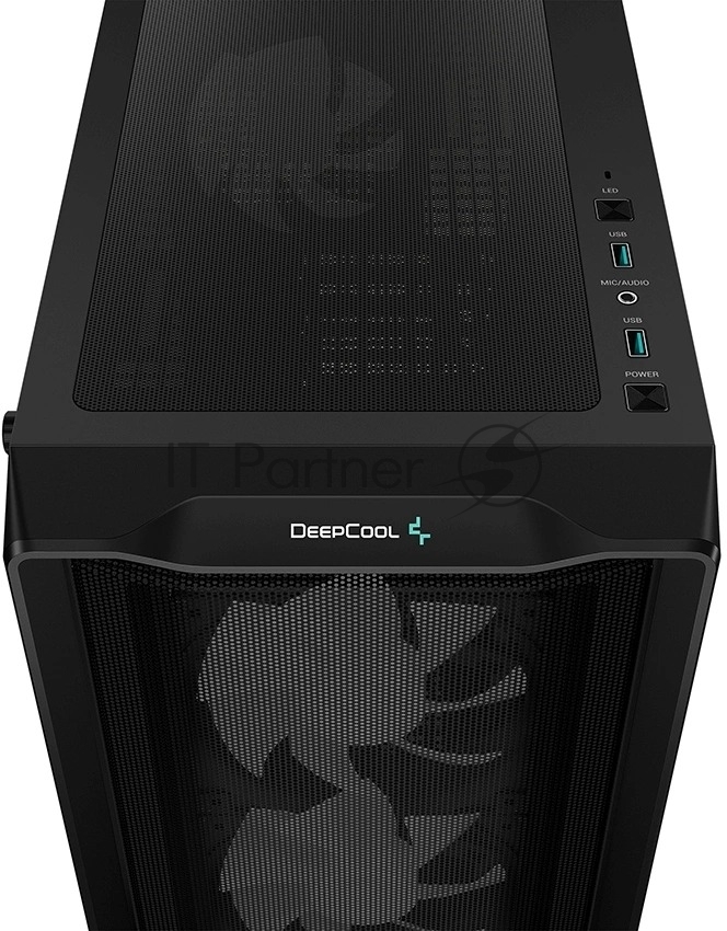 Компьютерный корпус Deepcool CC560 MESH V2 черный без БП ATX 4x120мм 5x140мм 2xUSB 3.0 audio bott PSU