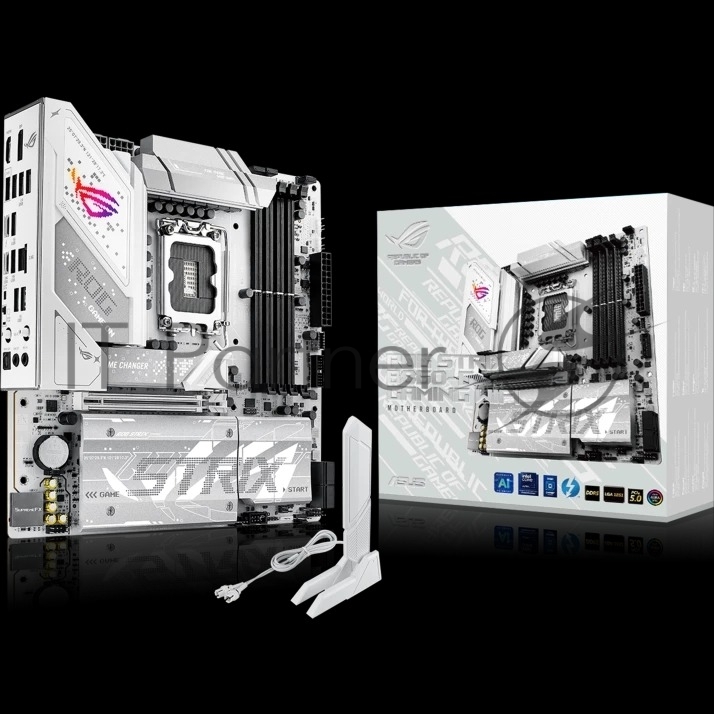 Материнская плата ASUS ROG STRIX B860-G GAMING WIFI, LGA 1851, Intel B860, 4xDDR5, 4xSATA, 4xM.2, 1xPCIe 5.0 x16, 1xDP, 1xHDMI, 1xThunderbolt 4, 1x 2.5Gb LAN, 1xUSB-C 20Gbps, 1xUSB-A 10Gbps, 3xUSB-A 5Gbps, 4xUSB-A 2.0, 2x3.5 мм, 7.1, mATX