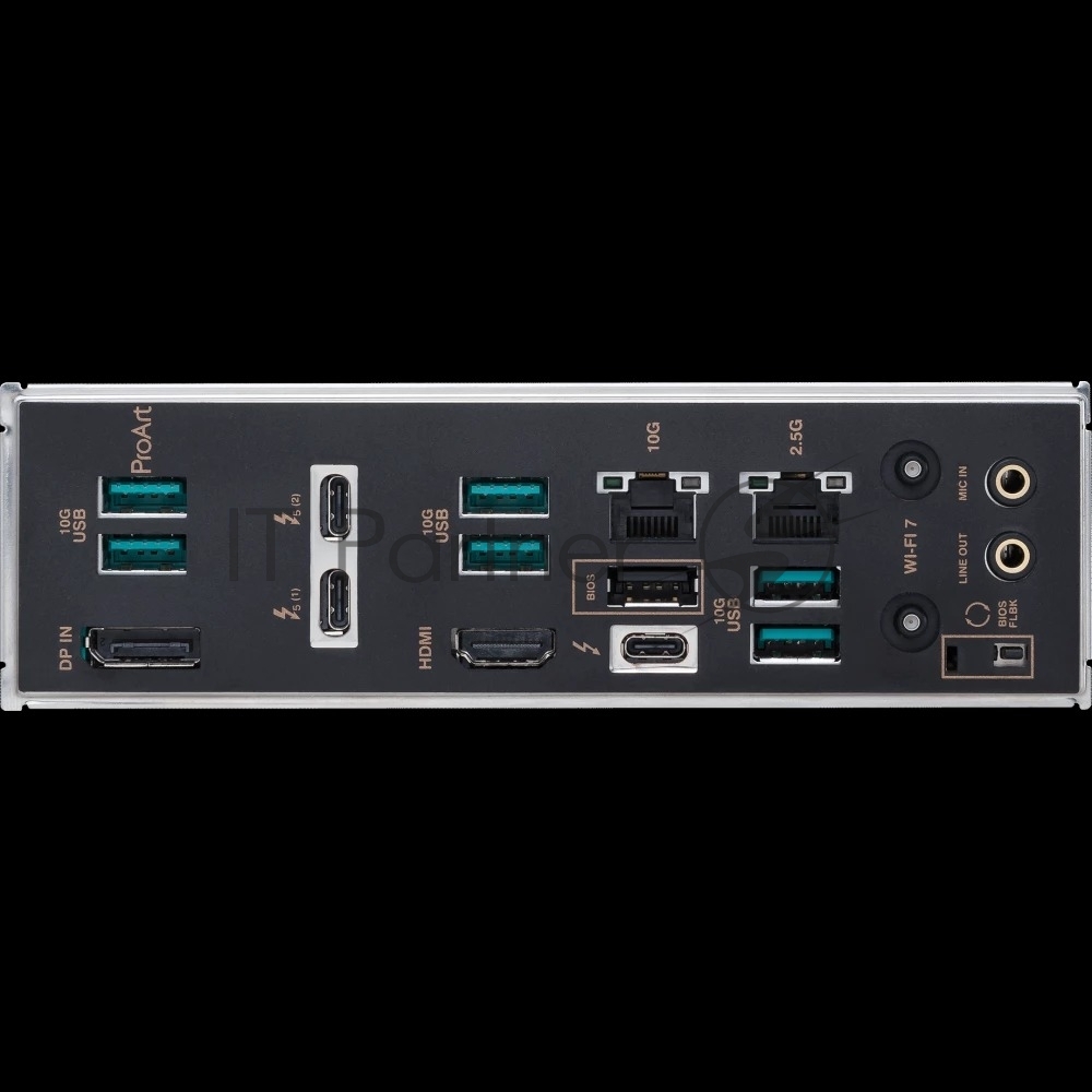Материнская плата ASUS ProArt Z890-CREATOR WIFI, LGA 1851, Intel Z890, 4xDDR5, 4xSATA, 5xM.2, 2xPCIe 5.0 x16, 1xPCIe 4.0 x16, 1xHDMI, 1xDP, 1x 10Gb LAN, 1x 2.5Gb LAN, 2xUSB-C 10Gbps, 6xUSB-A 10Gbps, 1xUSB-A 2.0, 7.1, ATX