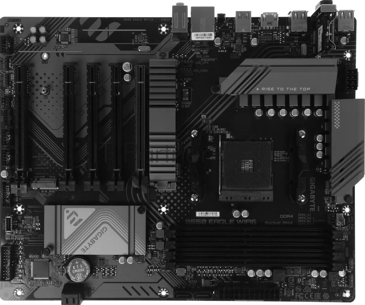 Материнская плата Gigabyte B550 EAGLE WIFI6, AM4, AMD B550, 4xDDR4, 4xSATA, 2xM.2, 1xPCIe 4.0 x16, 4xPCIe 3.0 x16, 1xHDMI, 1x 1Gb LAN, 1xUSB-C 3.2 Gen 1, 1xUSB-A 3.2 Gen 2, 2xUSB-A 3.2 Gen 1, 4xUSB-A 2.0, 3x3.5 мм, 7.1, ATX