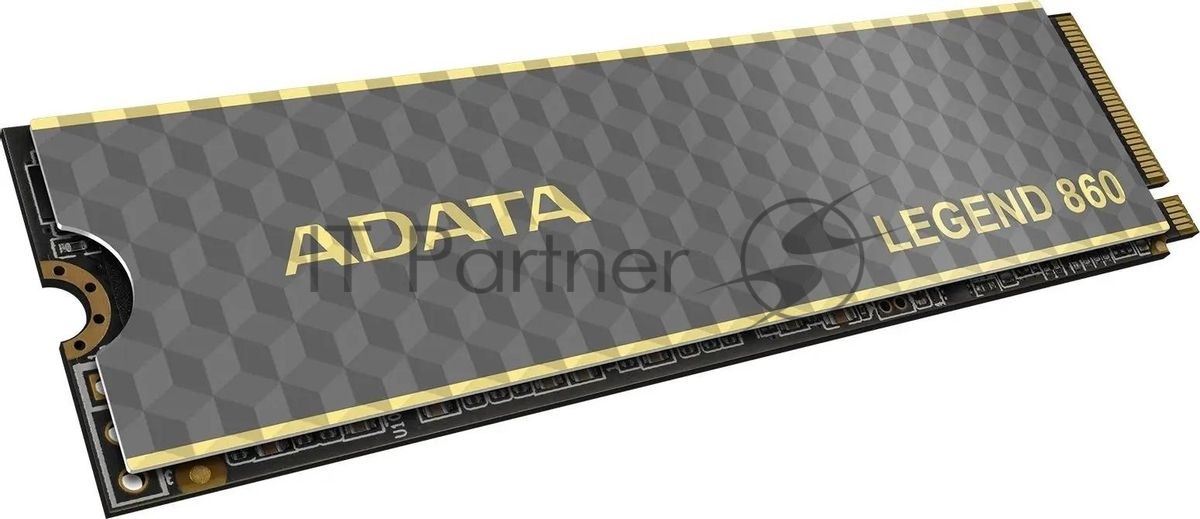 Накопитель SSD ADATA LEGEND 860, 500Gb, PCIe 4.0 x4, M.2 2280, NVMe, R/W 5000/3000, с радиатором