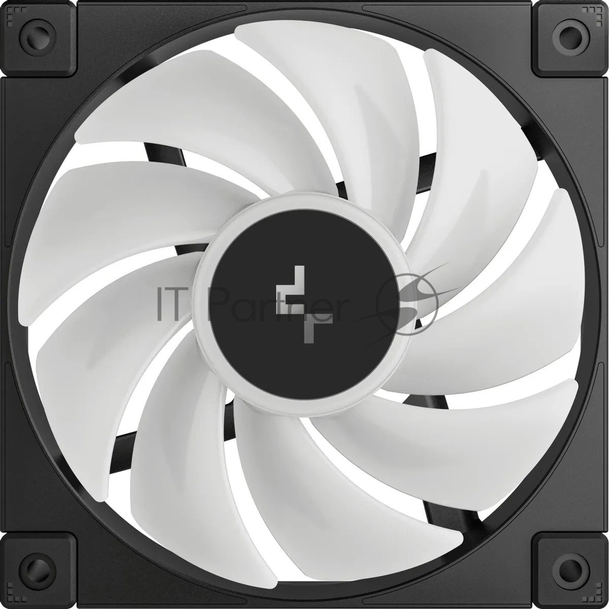 Вентилятор для корпуса DEEPCOOL FD12 черный, 120 мм, 2050 об/мин, 26.9 дБ, 4 pin