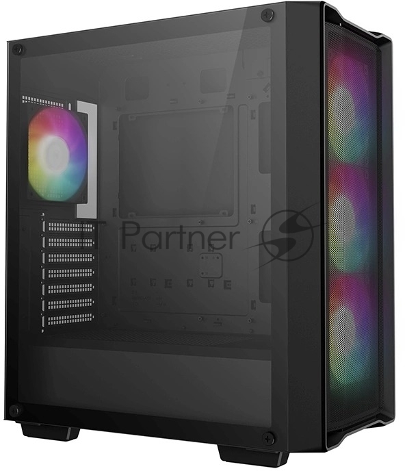 Компьютерный корпус Deepcool CC560 MESH V2 черный без БП ATX 4x120мм 5x140мм 2xUSB 3.0 audio bott PSU