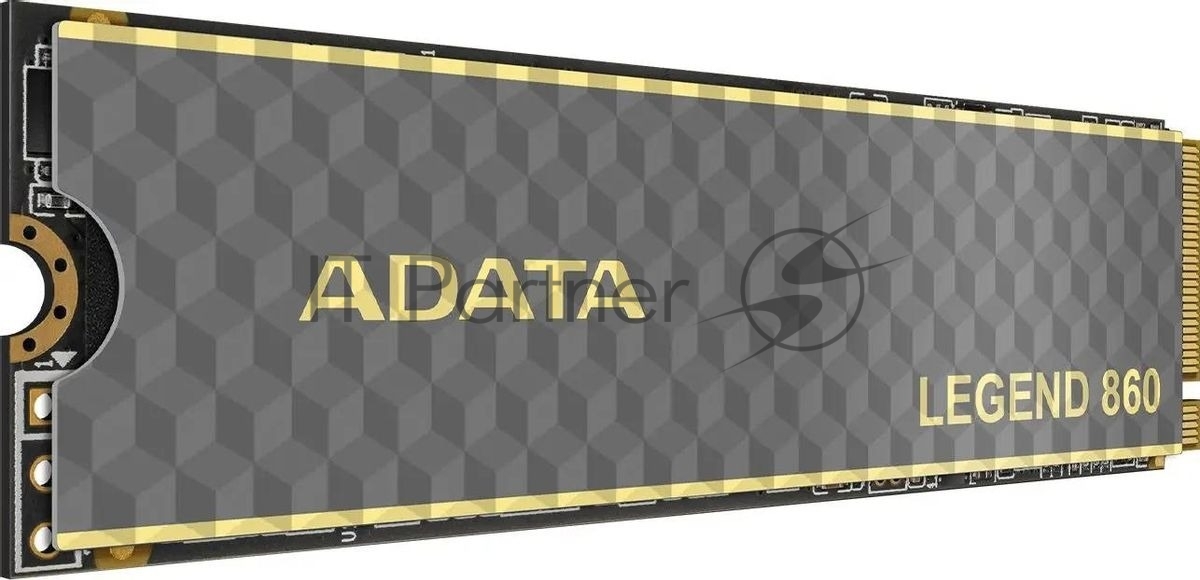 Накопитель SSD ADATA LEGEND 860, 500Gb, PCIe 4.0 x4, M.2 2280, NVMe, R/W 5000/3000, с радиатором