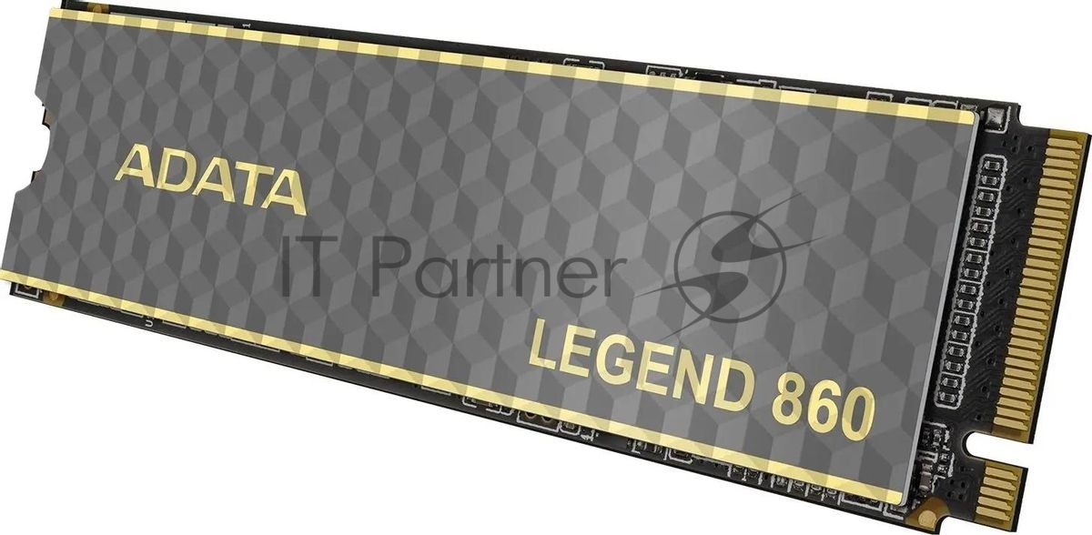 Накопитель SSD ADATA LEGEND 860, 500Gb, PCIe 4.0 x4, M.2 2280, NVMe, R/W 5000/3000, с радиатором