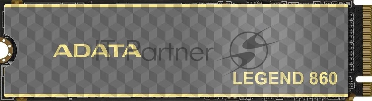Накопитель SSD ADATA LEGEND 860, 500Gb, PCIe 4.0 x4, M.2 2280, NVMe, R/W 5000/3000, с радиатором