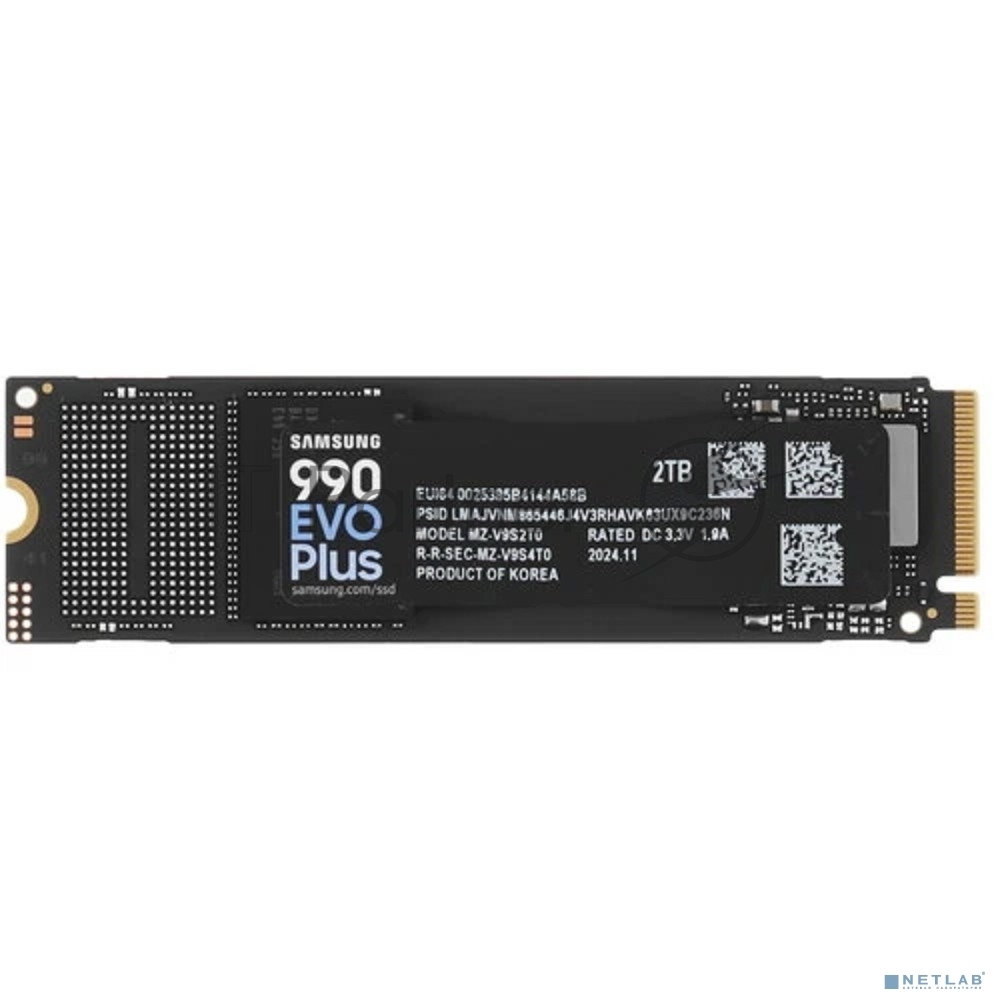 Накопитель SSD Samsung 990 EVO Plus, 2Tb, M.2 2280, PCIe 4.0 x4, NVMe, R/W 7250/6300