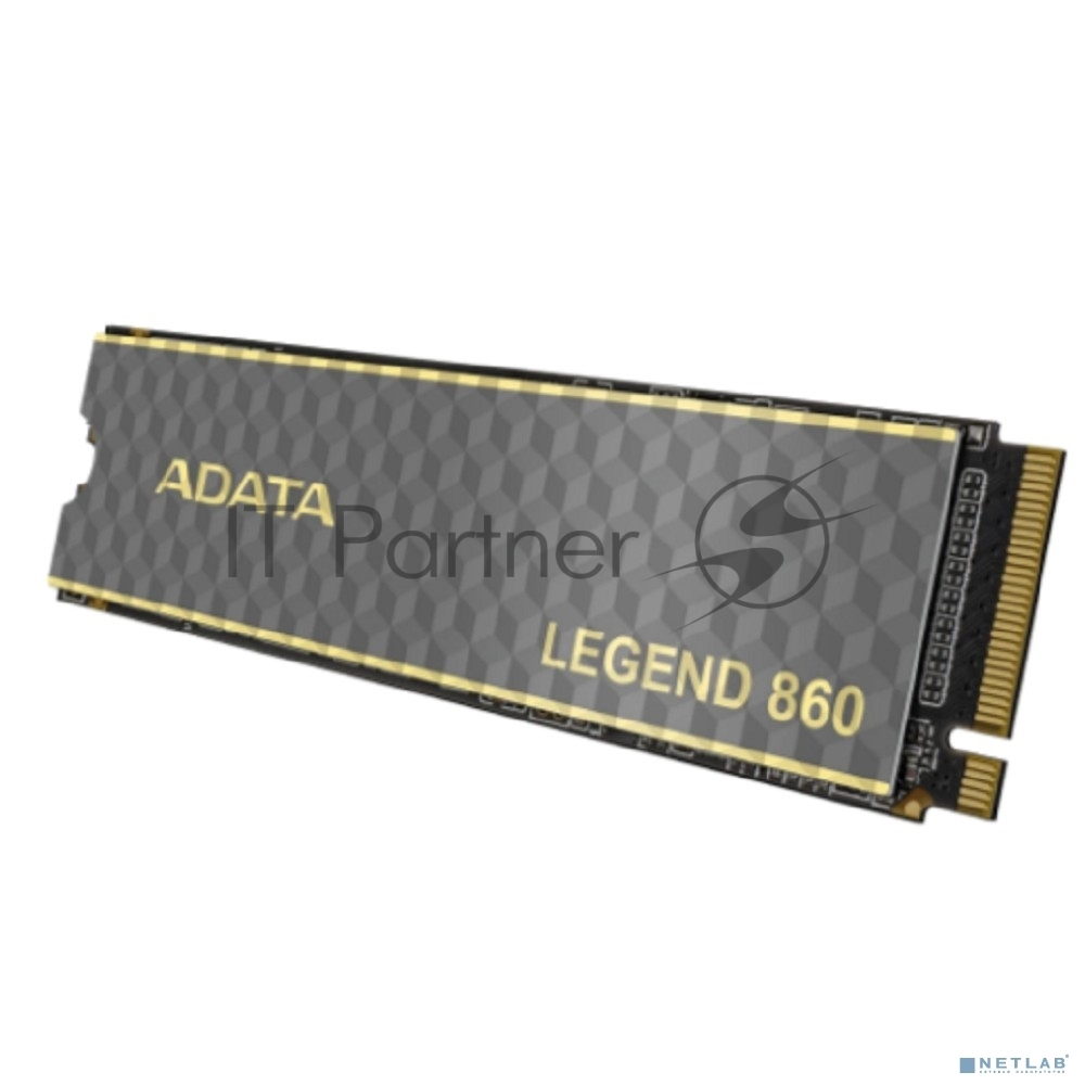 Накопитель SSD ADATA LEGEND 860, 500Gb, PCIe 4.0 x4, M.2 2280, NVMe, R/W 5000/3000, с радиатором