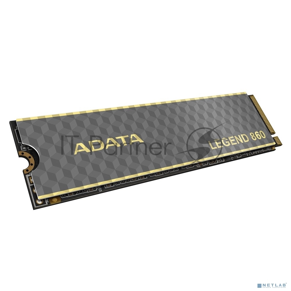 Накопитель SSD ADATA LEGEND 860, 2Tb, PCIe 4.0 x4, M.2 2280, NVMe, R/W 6000/5000, с радиатором