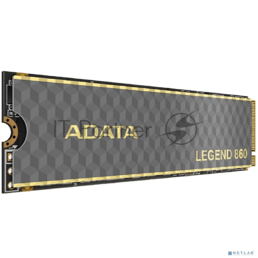 Накопитель SSD ADATA LEGEND 860, 1Tb, PCIe 4.0 x4, 2280, NVMe, R/W 6000/4000, с радиатором