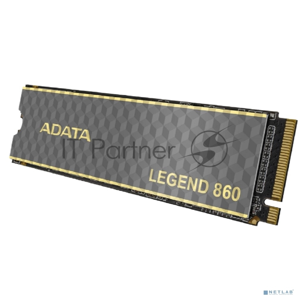 Накопитель SSD ADATA LEGEND 860, 1Tb, PCIe 4.0 x4, 2280, NVMe, R/W 6000/4000, с радиатором