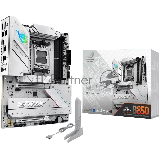 Материнская плата ASUS ROG STRIX B850-A GAMING WIFI, AM5, AMD B850, 4xDDR5, 2xSATA, 4xM.2, 1xPCIe 5.0 x16, 1xPCIe 4.0 x16, 1xPCIe 4.0 x4, DisplayPort, HDMI, 1x2.5Gb LAN, USB Type-C, 3x3.5 мм, 7.1, ATX