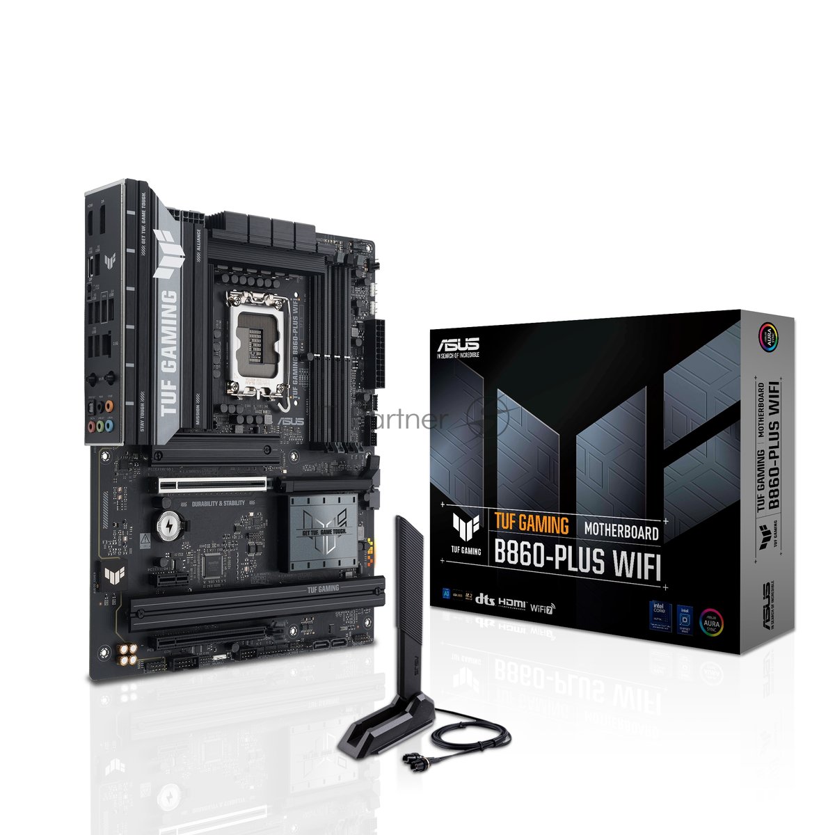 Материнская плата ASUS TUF GAMING B860-PLUS WIFI, LGA1851, Intel B860, 4xDDR5, 4xSATA, 3xM.2, 1xPCIe 5.0 x16, DisplayPort, HDMI, USB Type-C, 1x2.5Gb LAN, 5x3.5 мм, 7.1, ATX