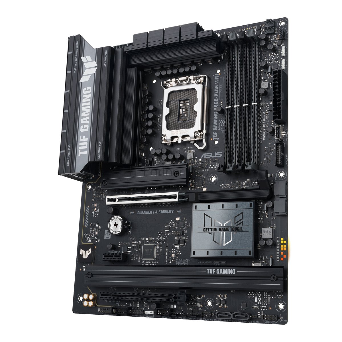 Материнская плата ASUS TUF GAMING B860-PLUS WIFI, LGA1851, Intel B860, 4xDDR5, 4xSATA, 3xM.2, 1xPCIe 5.0 x16, DisplayPort, HDMI, USB Type-C, 1x2.5Gb LAN, 5x3.5 мм, 7.1, ATX
