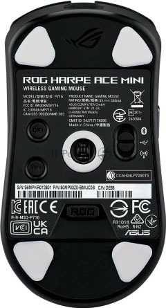 Мышь беспроводная ASUS ROG Harpe Ace Mini черный, 42000 dpi, радиоканал, Bluetooth, USB, кнопки - 5