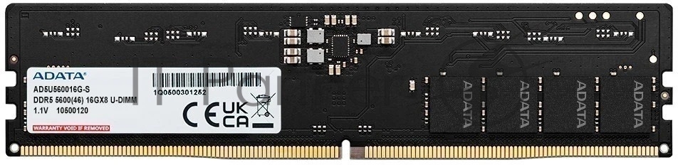 Оперативная память ADATA, DDR5, 16Gb (1x16Gb), 5600MHz, CL46, UDIMM, OEM