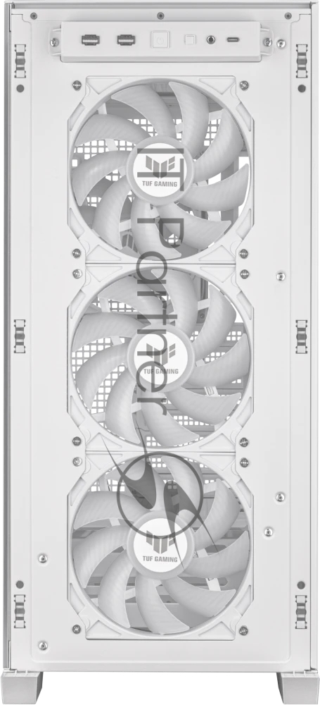Корпус для ПК Asus - TUF GAMING GT302 TG ARGB WHITE, Midi Tower, без БП, цвет белый, 90DC00I3-B19000