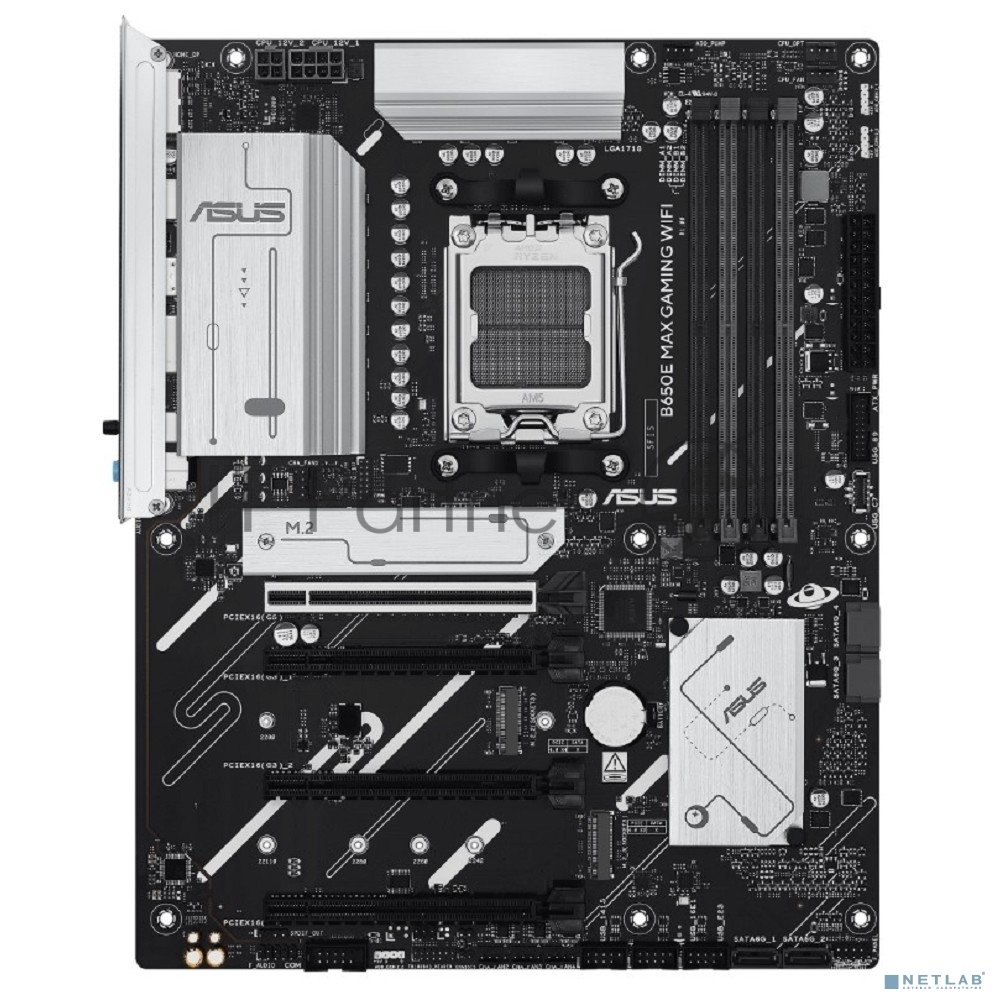 Материнская плата ASUS B650E MAX GAMING WIFI, AM5, AMD B650, 4xDDR5, 4xSATA, 3xM.2, 1xPCIe 5.0 x16, 1xPCIe 4.0 x16, 2xPCIe 3.0 x1, 1xDP, 1xHDMI, 1x2.5Gb LAN, Wi-Fi 6E, Bluetooth 5.3, 4xUSB-A 10Gbps, 1xUSB-C 10Gbps, 2xUSB-A 5Gbps, 2xUSB-A 2.0, 3x3.5 мм, 7.1, ATX